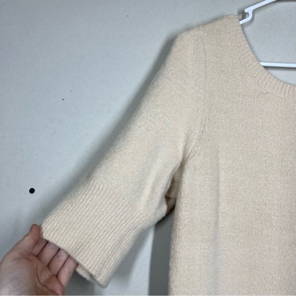 Anthropologie Daily Practice Fuzzy Puff Sleeve Sweater Dress Size Medium - Picture 4 of 8